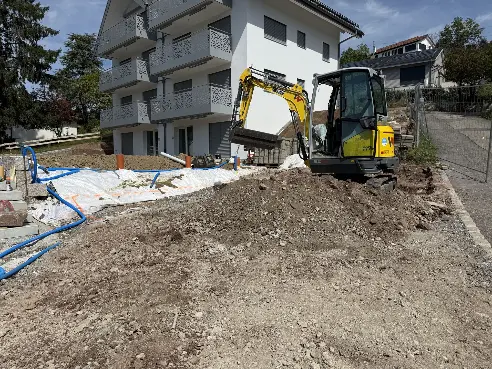 Préparation du terrain pour l’aménagement extérieur d’une villa à Vevey